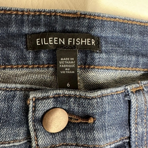 eileen fisher womens blue Jean size 6 Straight Leg - Picture 4 of 4